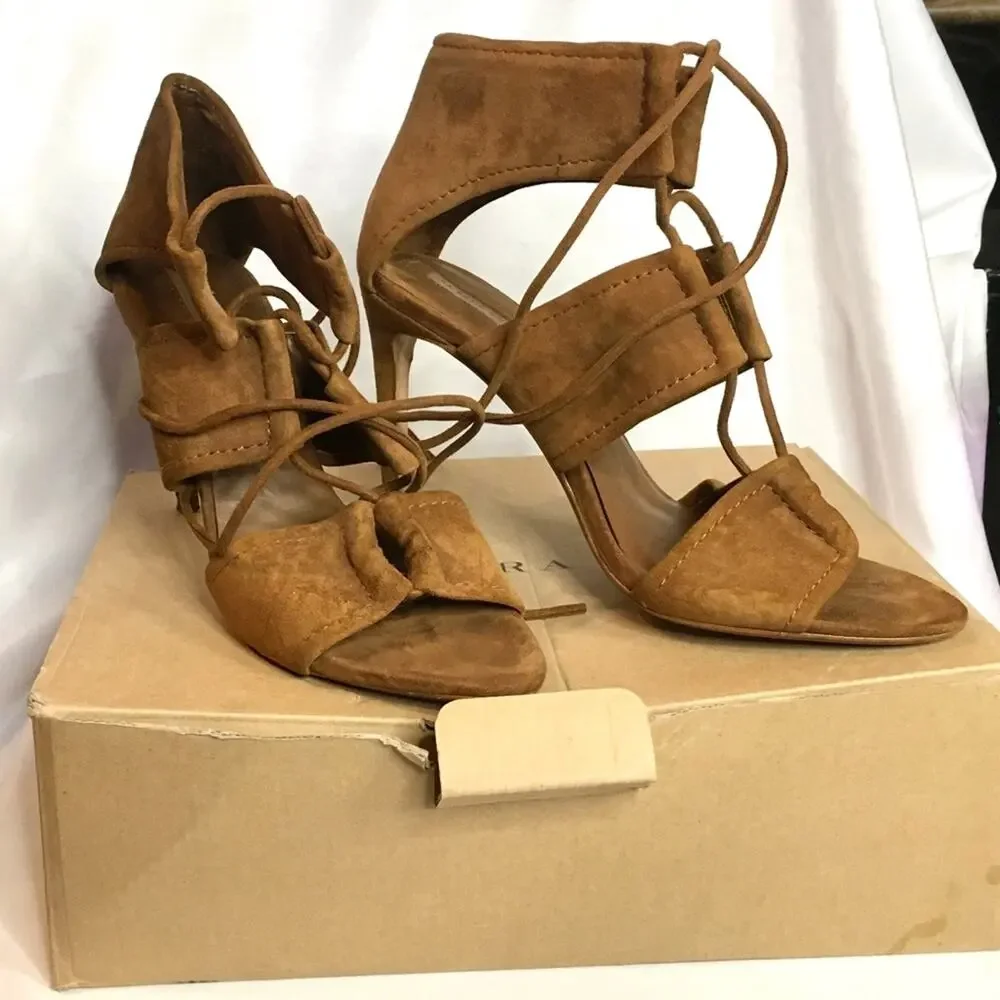 ZARA WRAP AROUND LEATHER SANDAL